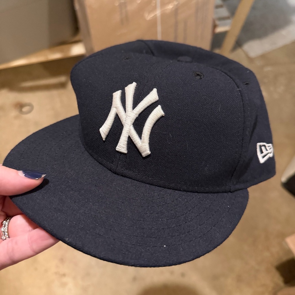 New Era Navy and White New York Yankees Fitted Cap